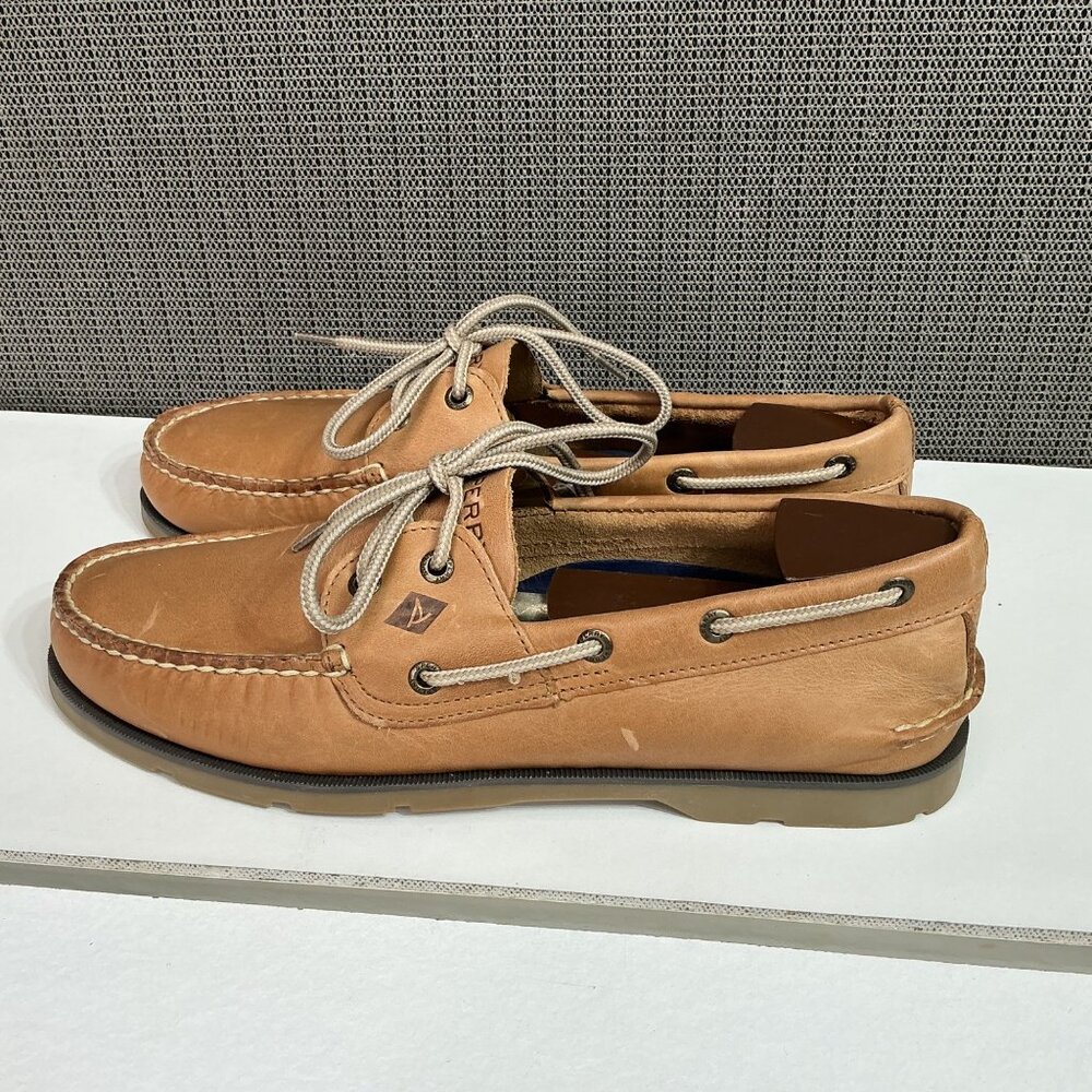 Sperry Top Sider Loafer Sahara Men's Size 10M Brown Leather Lace Up Breathable
